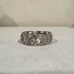 S925 Sterling Silver Floral Ring